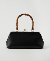 Ann Taylor Black Bamboo Top Handle Bag