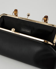 Ann Taylor Black Bamboo Top Handle Bag
