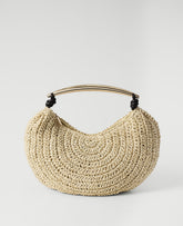 Ann Taylor Natural Hardware Embellished Straw Shoulder Bag