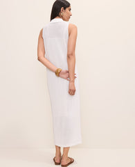 Ann Taylor White Collared Halter Sweater Dress