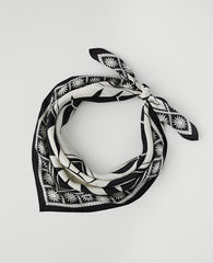 Ann Taylor Black Sun Print Silk Scarf