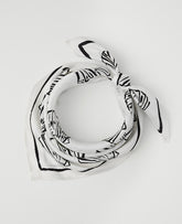 Ann Taylor Black Shell Print Silk Scarf