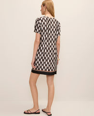 Ann Taylor Black Chain Link Shift Dress