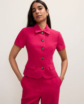 Ann Taylor Granita The Collared Jacket in Fluid Crepe