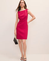 Ann Taylor Granita The Boatneck Dress in Fluid Crepe