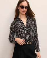Ann Taylor Black Batik Camp Shirt