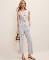 Ann Taylor Navy/Red Multi The Jayne Crop Trouser in Plaid