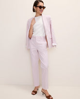 Ann Taylor Pink/White Combo The Ankle Pant in Seersucker