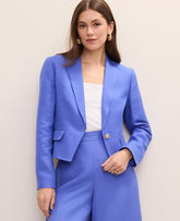 Ann Taylor Dream Blue The Modern Newbury Blazer in Linen Blend