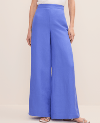 Ann Taylor Dream Blue The Statement Palazzo Pant in Linen Blend