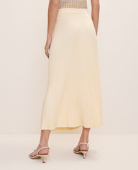 Ann Taylor Yellow Multi Ribbed Midi Sweater Skirt