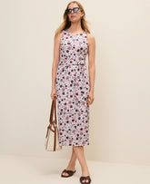 Ann Taylor Night Sky Weekend Floral Tie Waist Sheath Dress