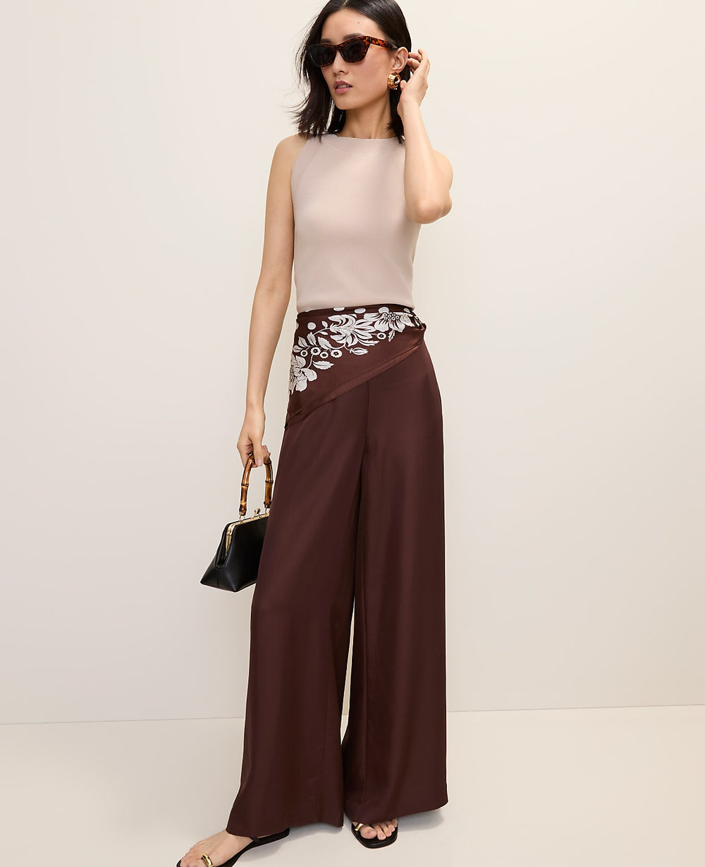 Ann Taylor Rich Walnut The Statement Palazzo Pant