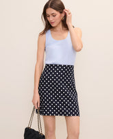 Ann Taylor Crystal Lavender Mixed Media Tank Top