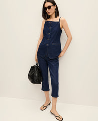 Ann Taylor Classic Rinse Wash Strappy Denim Vest Top