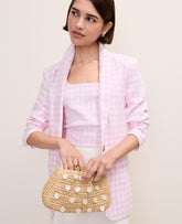 Ann Taylor Vibrant Pink The Gingham Longline Blazer