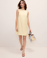 Ann Taylor Yellow Buttercream Shift Dress in Linen Blend