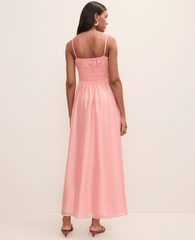 Ann Taylor Light Coral Spice Weekend Gathered Maxi Dress