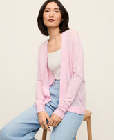 Ann Taylor Corsage Pink Lightweight Open Cardigan