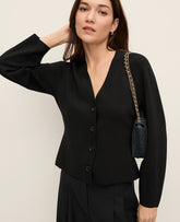 Ann Taylor Black V-Neck Cardigan
