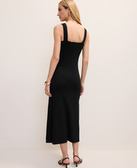 Ann Taylor Black Ribbed Button Sweater Dress
