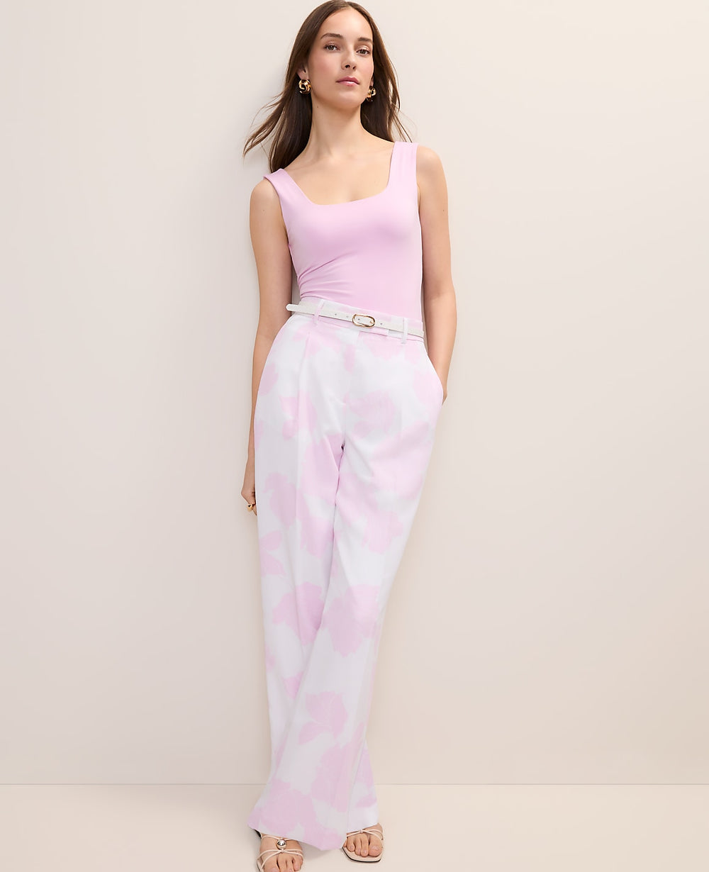 Ann Taylor White - Pirouette The Pleated Floral Pant