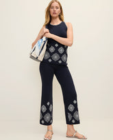 Ann Taylor Night Sky Embroidered Sweater Pant