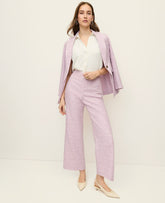 Ann Taylor Violet Orchid The Side Zip Straight Pant in Tweed