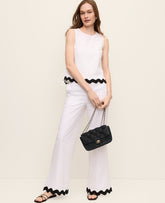 Ann Taylor White The Wide-Leg Pant in Linen Blend