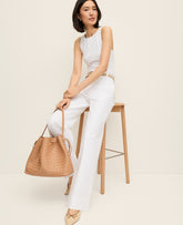 Ann Taylor White The Modern Wide-Leg Pant in Bi-Stretch