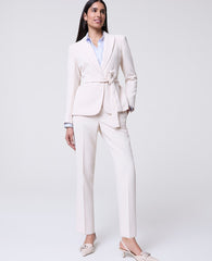 Ann Taylor Ivory Whisper The Relaxed Ankle Pant in Fluid Crepe