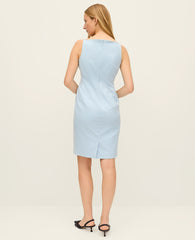 Ann Taylor Cashmere Blue Boatneck Sheath Dress