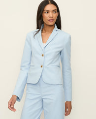 Ann Taylor Cashmere Blue The Two-Button Blazer in Doubleweave