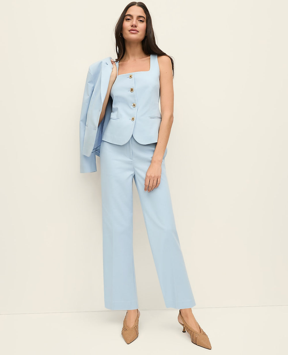 Ann Taylor Cashmere Blue The High Rise Everyday Ankle Pant in Doubleweave