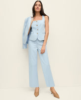 Ann Taylor Cashmere Blue The High Rise Everyday Ankle Pant in Doubleweave