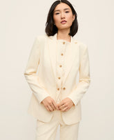 Ann Taylor Almond Oil The Fitted Long Blazer