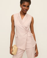Ann Taylor Brushed Sand The Fitted Wrap Vest