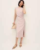 Ann Taylor Brushed Sand The Twist Sheath Dress