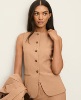 Ann Taylor Weathered Oak Boatneck Vest