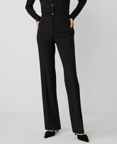 Ann Taylor Core Black The Mid Rise Trouser in Seasonless Stretch