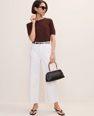 Ann Taylor White The Wide-Leg Crop Jean