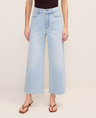 Ann Taylor Lunar Wash The Wide-Leg Crop Jean