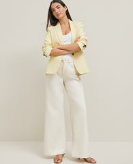 Ann Taylor Ivory The Drawstring Slouchy Jean