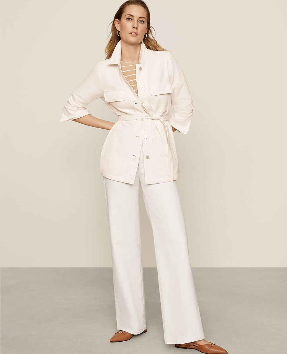 Ann Taylor Ivory Weekend Trouser Jean