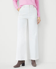 Ann Taylor Ivory Weekend Trouser Jean