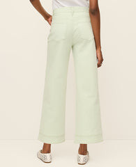Ann Taylor Pale Aqua The Wide-Leg Crop Jean