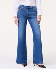 Ann Taylor Luxe Medium Wash The Wide-Leg Jean