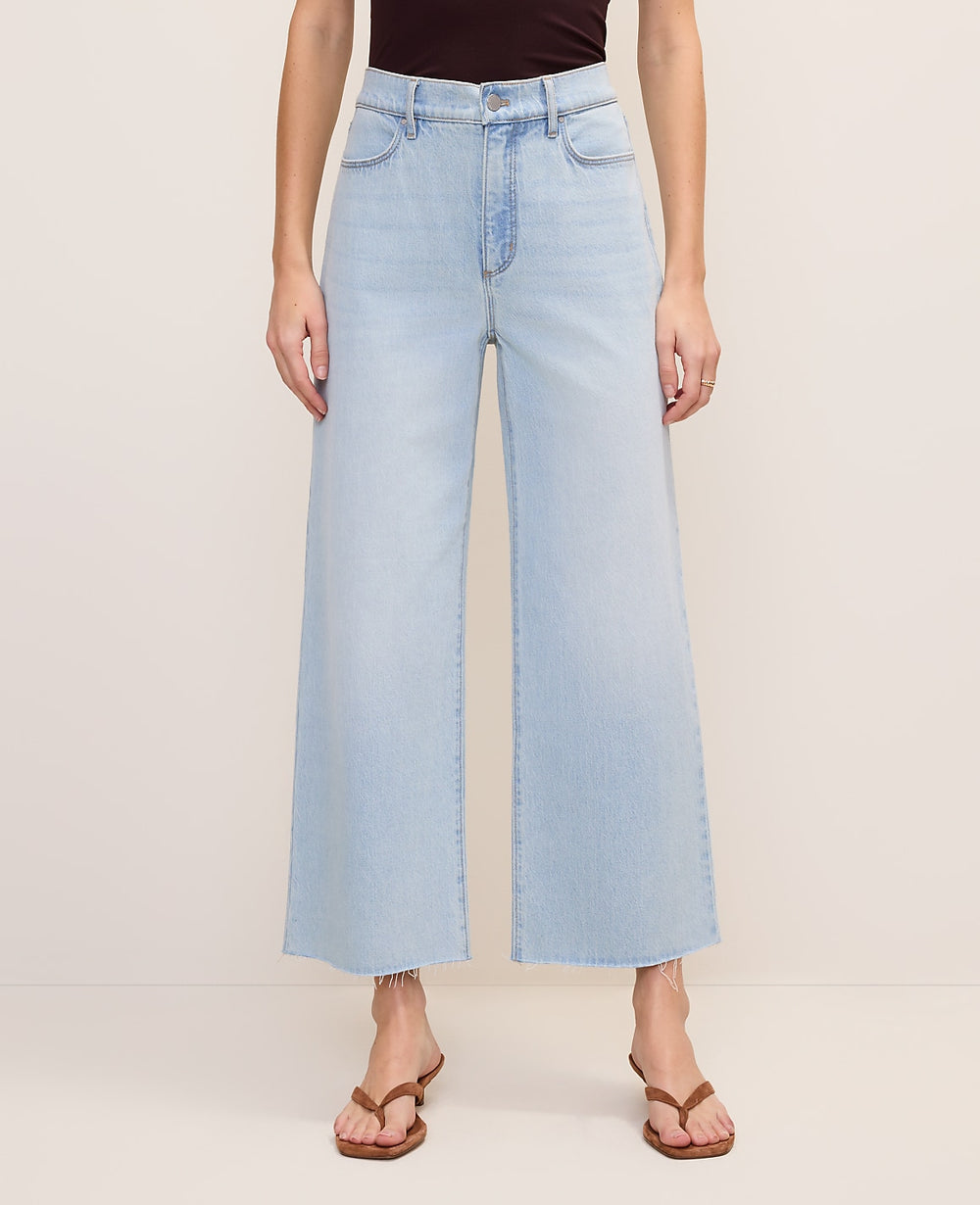 Ann Taylor Lunar Wash The Wide-Leg Crop Jean — Curvy Fit