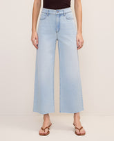 Ann Taylor Lunar Wash The Wide-Leg Crop Jean — Curvy Fit