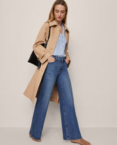 Ann Taylor Medium Faded Wash The Wide-Leg Jean